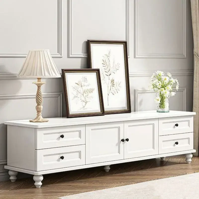 

Customizable Luxury Modern Home White Modern Partition Wood TV Cabinet