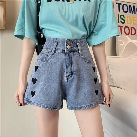 

High Waist Drawstring A-Line Shorts Women's Denim Pants Trendy Outerwear Summer Collection Ultra Short Cut Zipper Closure