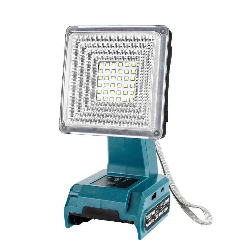 

15W Cordless LED Work Light for Makita 18V Battery Rechargeable Portable Camping Lights for Work Sites Camping and Emergencies
