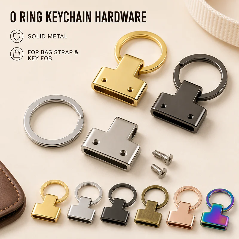5/10 Stück 20/24mm Metall O-Ring Schnallen Schlüsselanhänger Haken Karabinerhaken für Taschengurt Gurtband Gürtelstopper Lederhandwerk Zubehör