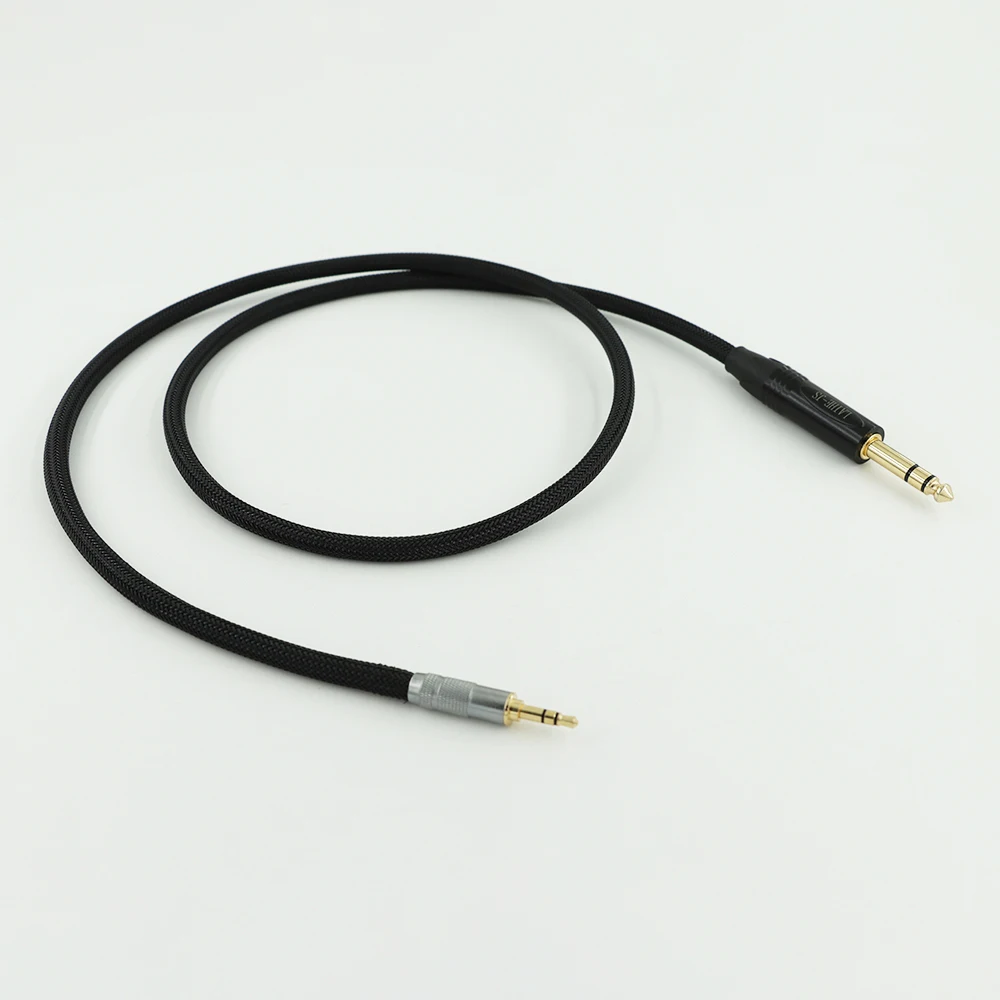 Canare L-4E6S スター クアッド 3.5mm ～ 6.35mm TRS ステレオ ケーブル シールド付き OFC PC/ミキサー用 ブラック ​