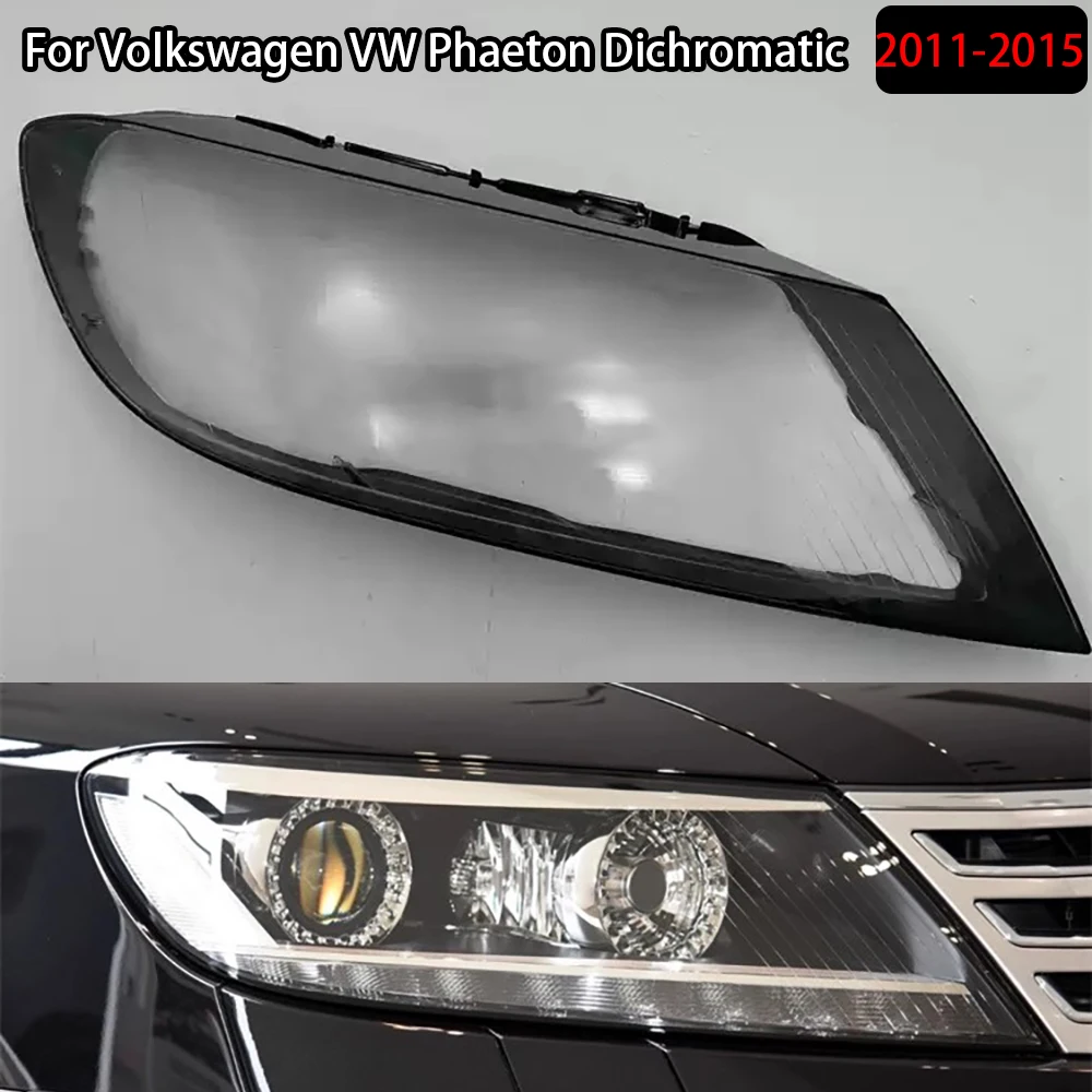 

Front Headlamp Cover Transparent Lampshade Headlight Shell Lamp Shade Plexiglass For Volkswagen VW Phaeton 2011-2015 Dichromatic