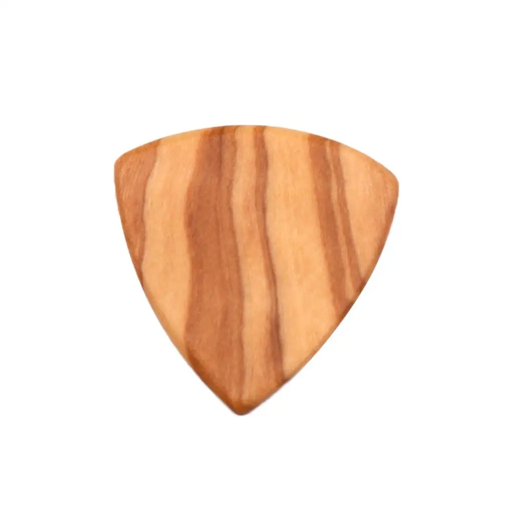 2xGuitar Plectrum Wood Guitar Picks 2mm Olive Wood Picks Triangle Picks