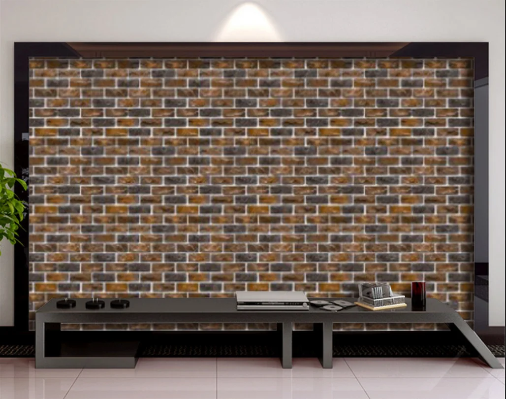 Custom large murals retro nostalgia 3D brick wallpaper clothing store hotel decoration brick wallpaper