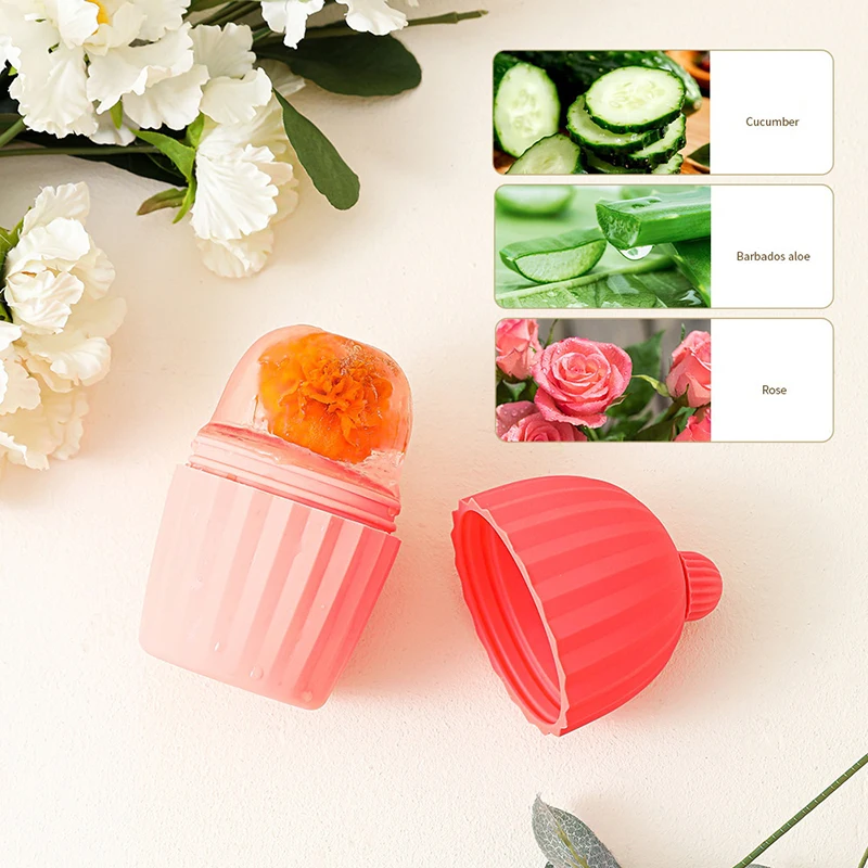 Ice Face Roller Facial Lifting Contouring Tools Silicone Trays Ice Globe Balls Eye Face Massager Beauty Skin Care Tools