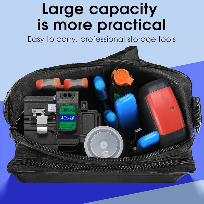 COMPTYCO Fiber Optic Tool Kit 30mW Visual Fault Locator FTTH Tools Fiber Power Meter Optical Bag AUA-X5 Fiber Cleaver image 6