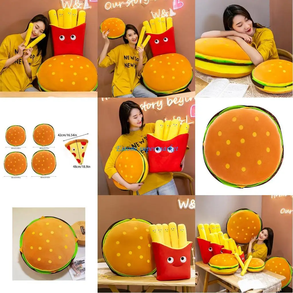 

090B Мягкая плюшевая пицца/гамбургер для кукол, плюшевый домашний декор, подушка-коврик, мягкая игрушка для куклы, дизайн, для