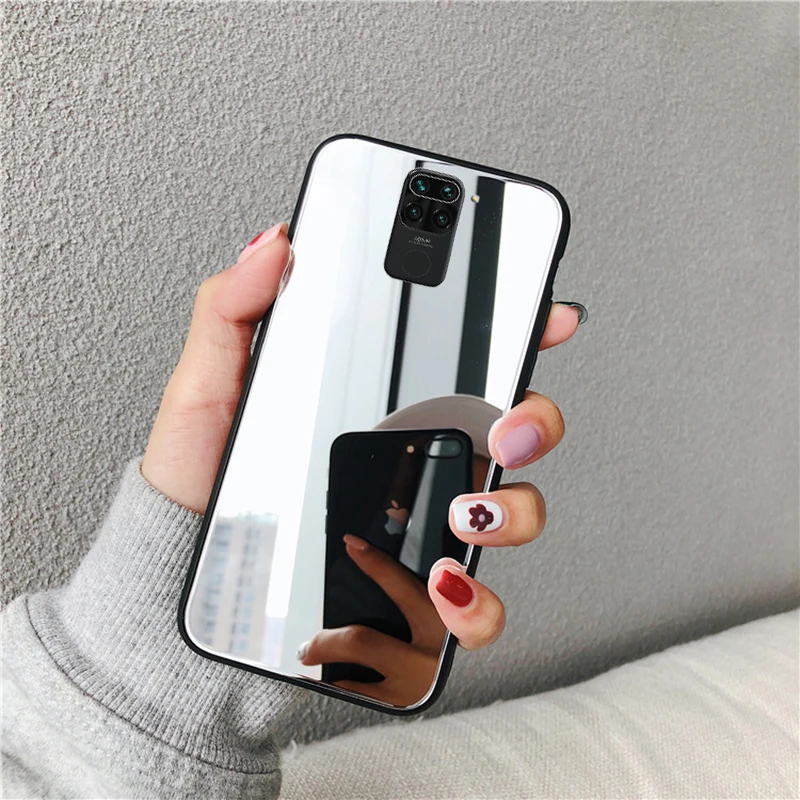 حافظة مرآة مكياج كاملة لـ siaomi ، غطاء مطلي ، Redmi Note 8 ، 9 ، 10 Pro ، 9S ، 10S ، Poco F3 ، F4 ، F5 ، 11 ، 12 ، 13 Lite ، 9T ، 10T ، 11T ، 12T ، 13T