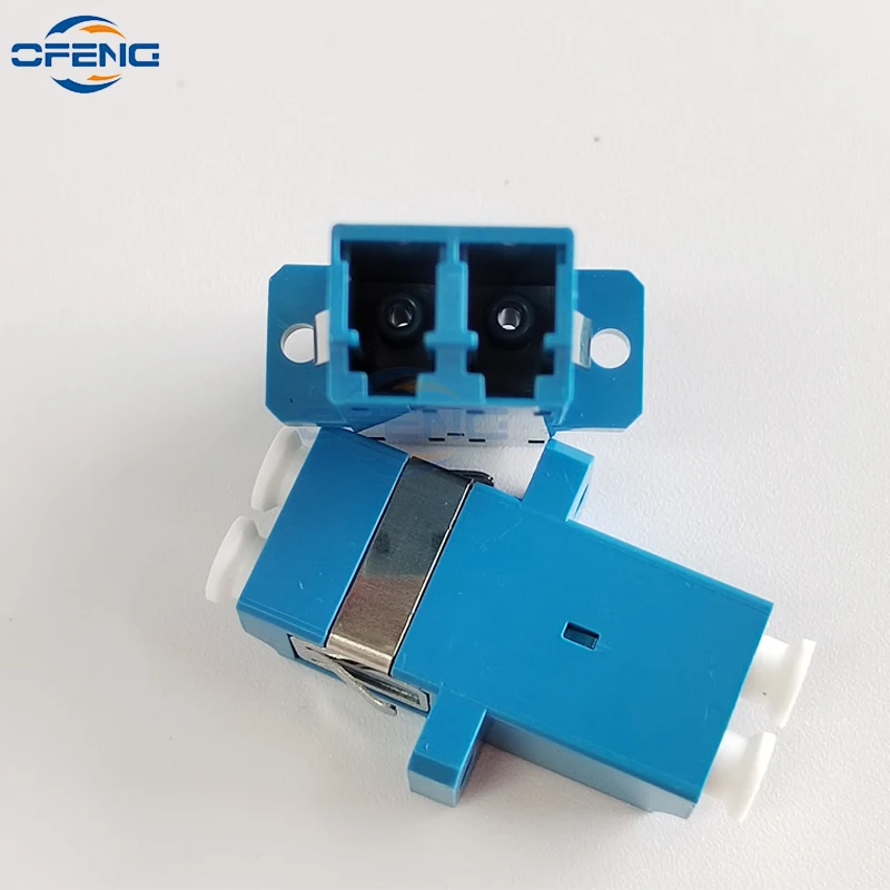 LC duplex fiber optic coupler  Fiber Optic Coupler single-mode All-in-One with Iron adapter Connector LC UPC blue customized