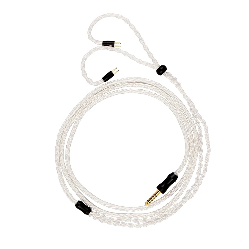YYTCG HiFi Audio Headphone Upgrade Cable Pure Silver MMCX 3.5mm 4