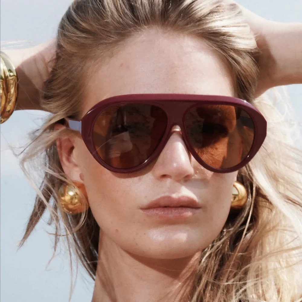 

Oversized Frame Sunglasses Woman Cat Eyes Trend Eyewear Women Acetate Fashion Eyeglasses UV400 Outdoor GLASSES