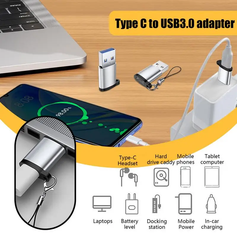 USB-адаптер типа C, разъем USB 3.0, высокоскоростной разъем для передачи данных «папа-мама» типа C для мобильных телефонов, ноутбуков