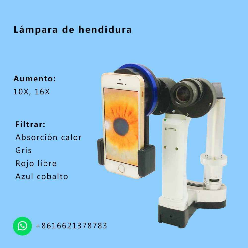 Eye Test Portable Handheld Slit Lamp With Smart Iphone Camera Adapter