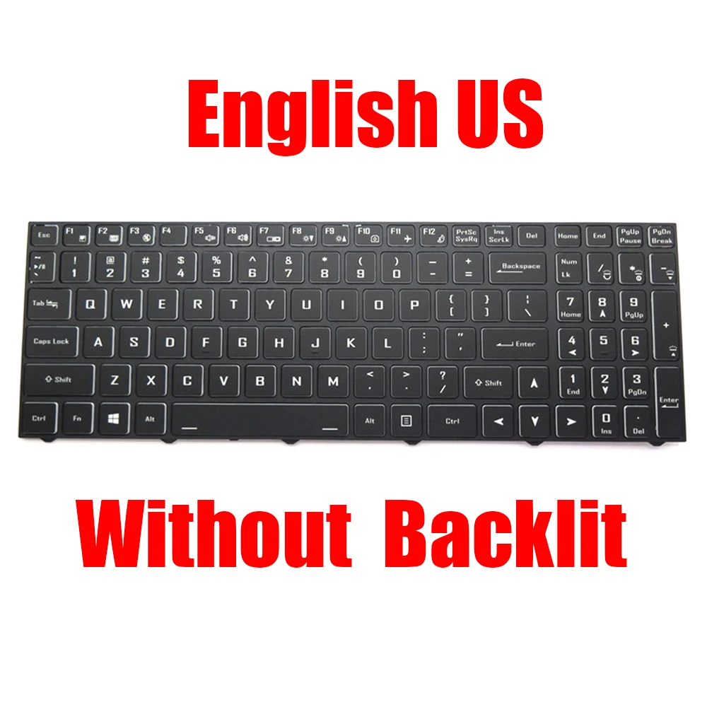 Imagem -02 - Inglês e us Laptop Keyboard para Sager Preto sem Retroiluminação Np7880j Np7880k Np7880p Np70pnj Np70pnk Np70pnp Novo