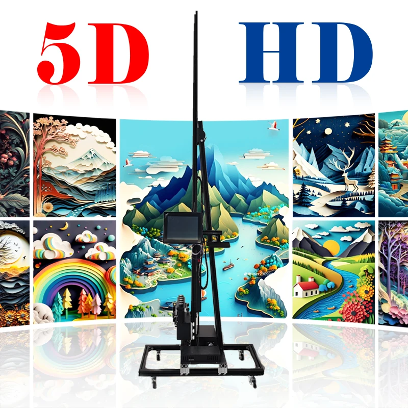 Factory Price Direct to Wall Vertical 3D CMYKW UV Print Printing Machines BK-UP700T