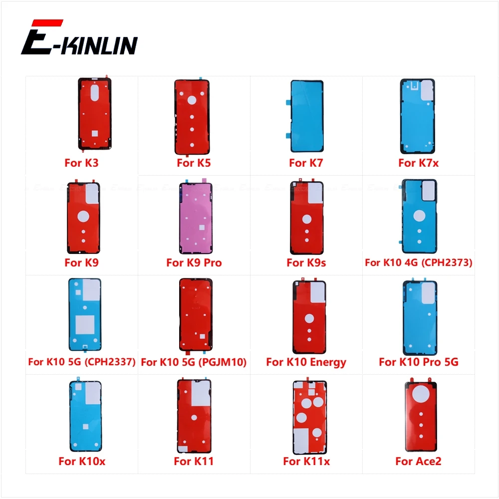 Housing Adhesive Back Battery Cover Rear Sticker Glue Tape For OPPO K3 K5 K7 K7x K9 K9s K10 Pro Energy K10x K11 K11x Ace2 4G 5G