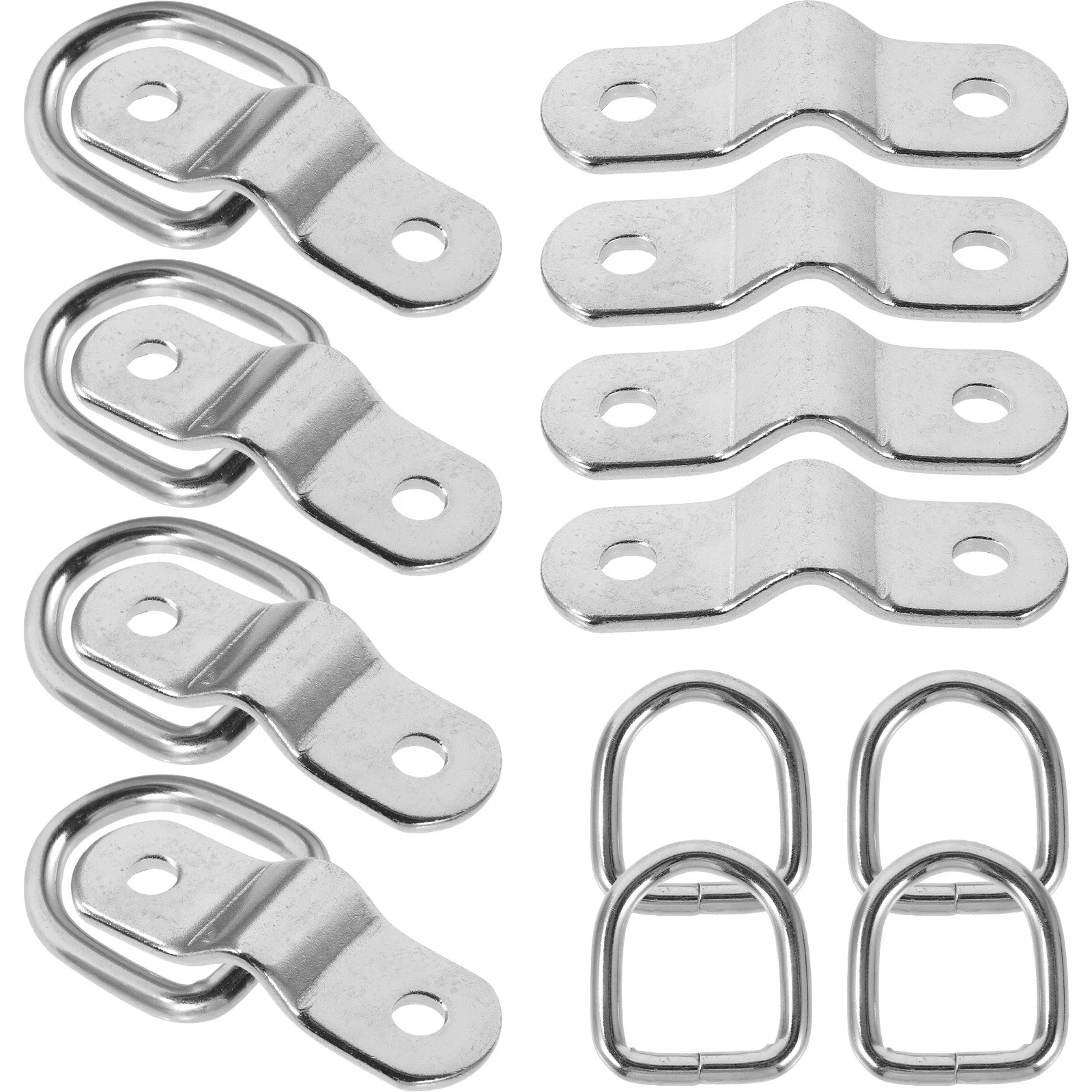 

8pcs Ring Tie Down Anchor Plate Stainless Steel For Car Truck Boat Trailer Mounting Surface D Rings For Trailers Trailer Tie