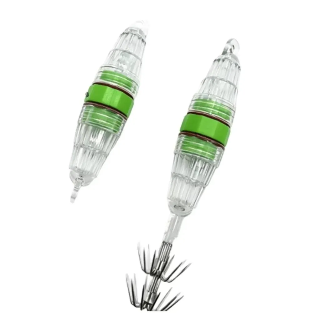 10cm Length LED Fishing Light 8g Weight Built-In LED Squid Fishing Lure Bait Light Function Squid Hook Design