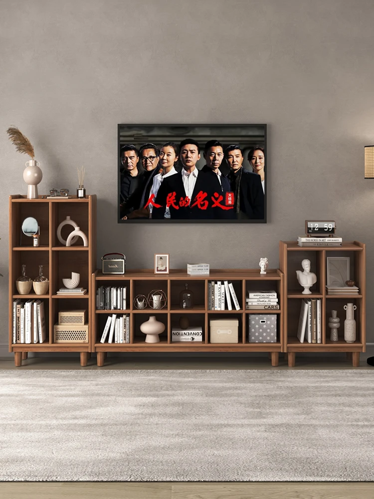 Solid wood TV cabinet, storage cabinet, integrated living room