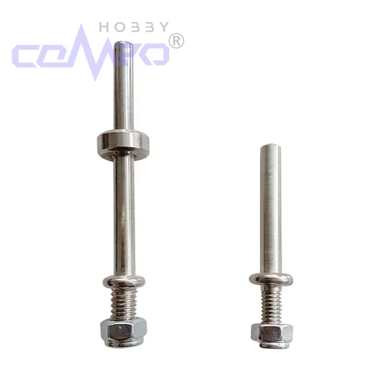 Essieux de roue en métal et acier, avec écrous autobloquants et collier de roue, assemblage de train d'atterrissage pour modèle d'avion RC, 4 pièces