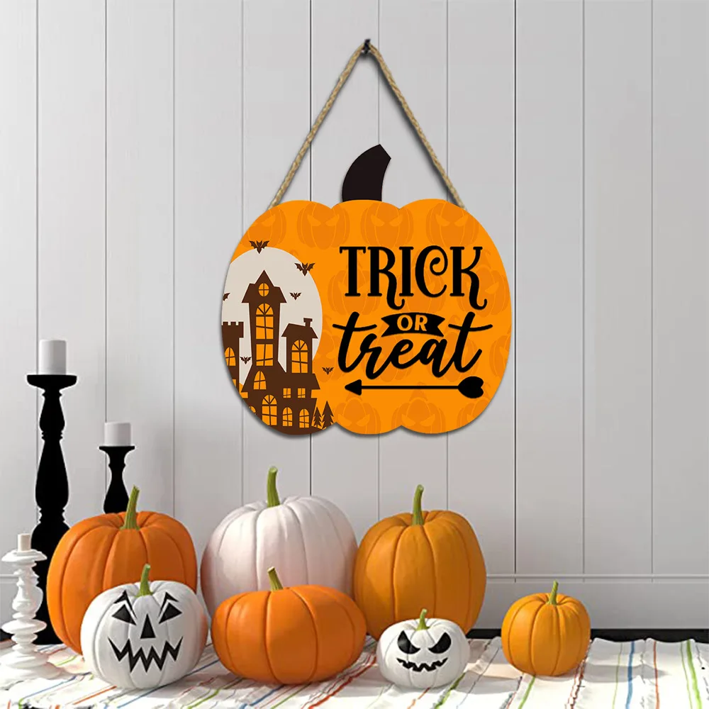 

Wall Hangings Halloween Wall Decoration Wooden Pendant Farmhouse Home Background Wall Decor Festive Atmosphere Wooden Sign