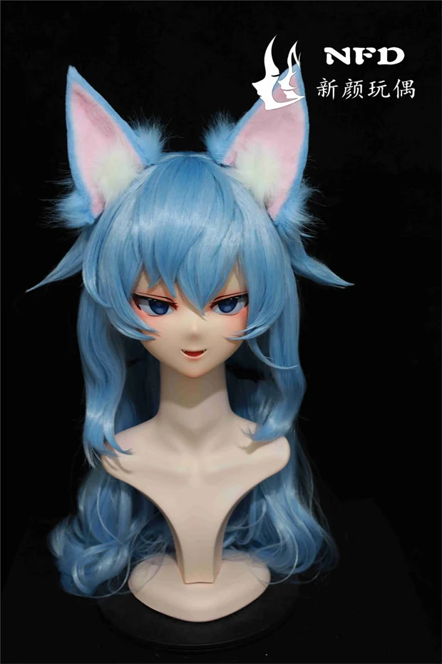 

(NFD062)Customize Full Head With Lock Pretty Female/Girl Japanese Animego Character Kig Cosplay Kigurumi Mask Crossdress Doll