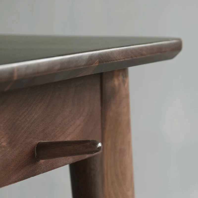Nordic solid wood desk black walnut writing desk cherry wood computer table Japanese modern simple