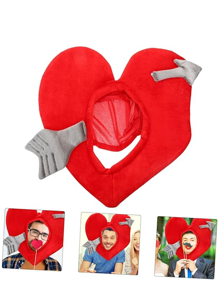 Funny Love Heart Arrow Headgear Hat for Adult Valentines Confession Props Role Play Costume Hat Festival Photo Props