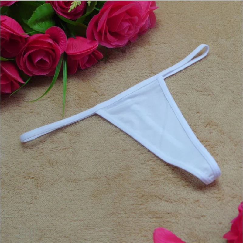 Women's Seamless Cotton Thong Panties Adjustable Low Waist Sexy Thong Women's Bikini Underwear Thong 3-Piece Set