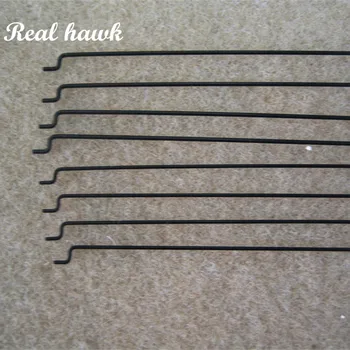 10pcs Z type D1.0/1.2/1.5mm push rod steel wire push pull rod pushrod for rc aircraft airplane pull push connecting rod