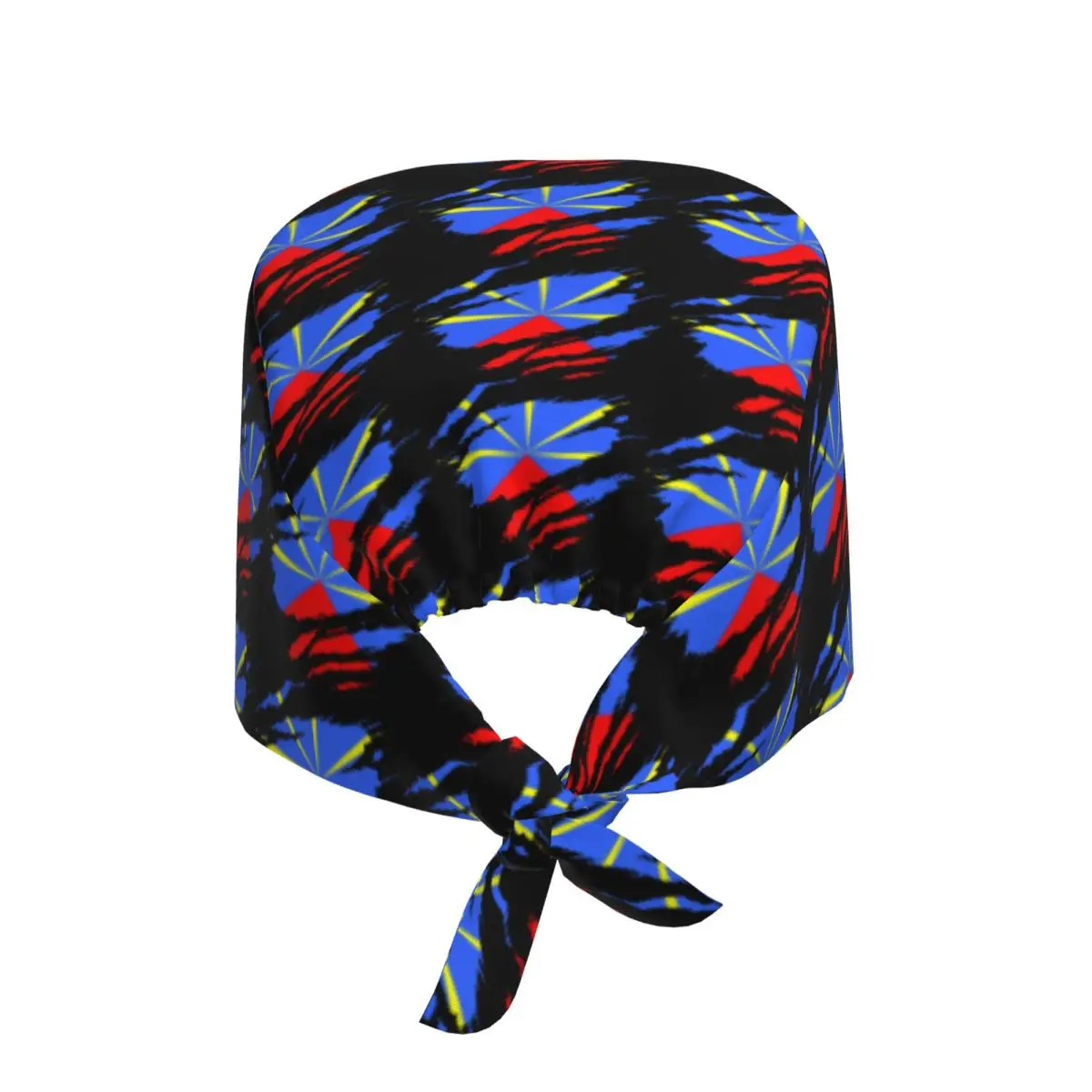 Reunion Island Flag Torn Style Cleaning Working Cap Cool Men Women Scrub Cap Surgicals Hat Nurse Scrubs Hat For Dentist