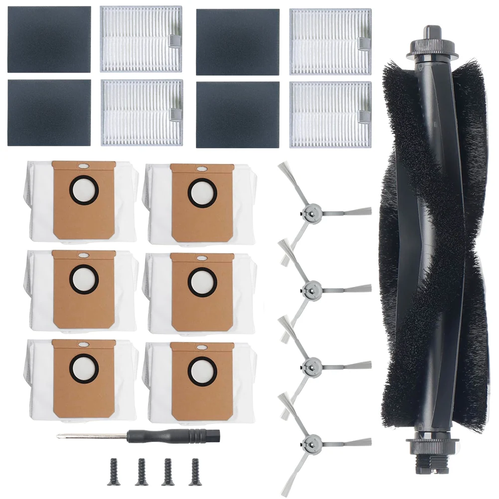 แปรงด้านข้างแปรงลูกกลิ้งกรองฝุ่นสําหรับ Eufy L60/L60 สําหรับ HYBRID/L60 SES หุ่นยนต์เครื่องดูดฝุ่นชิ้นส่วนทําความสะอาดบ้าน