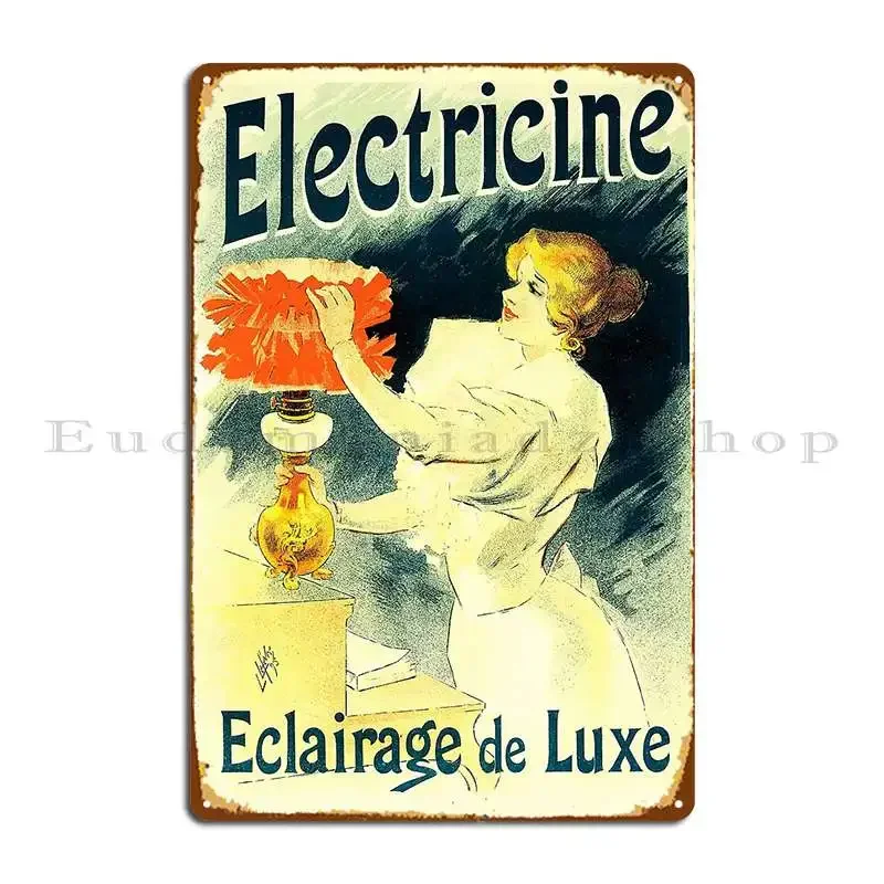 Electricine Luxury Lighting Art Nouveau Lucien Lefevre Maitres De L Affiche Metal Sign Vintage Wall Decor Character