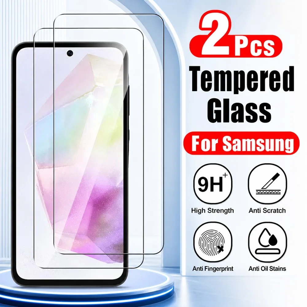 2PCS Tempered Glass For Samsung Galaxy S24 Ultra S24+ Screen Protector For Samsung Galaxy S24 S24 FE Anti-Scratch Anti-Shatter