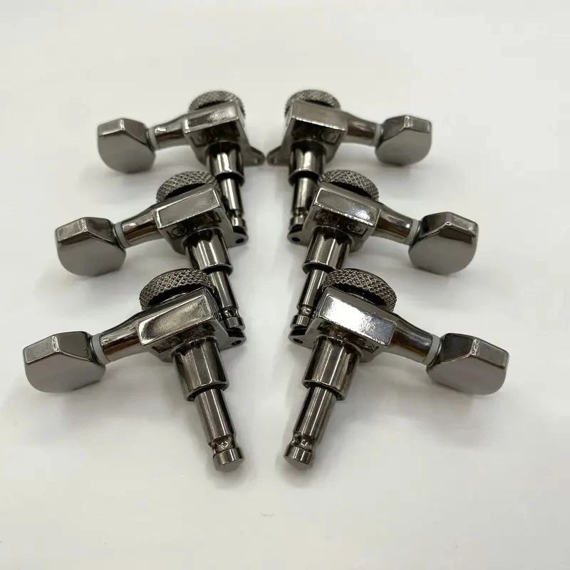 6 Inline Chrome Color Locked Guitar Machine Heads Vintage Style Electric & Acoustic Guitar Tuner Keys Korean Made New Condition