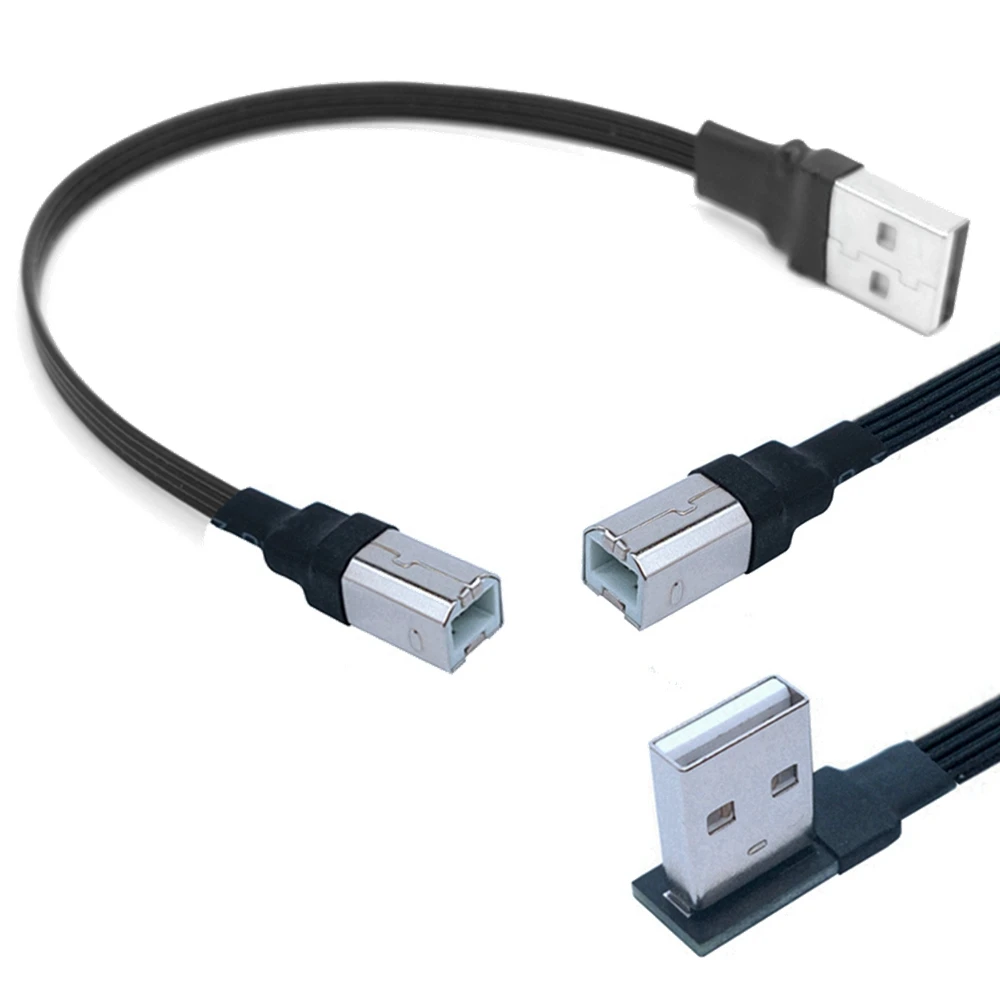 5CM-3M 90 stopni Kabel USB 2.0 do drukarki typu A męski do typu B męski 10CM 20CM 30cm 50cm 1m 2m 3m