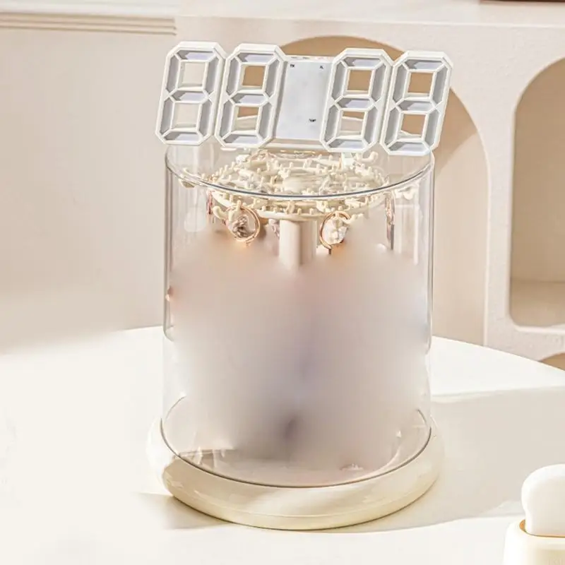  Rotating Display Case ABS PET Construction 360 Viewing Storage Stand Decoration