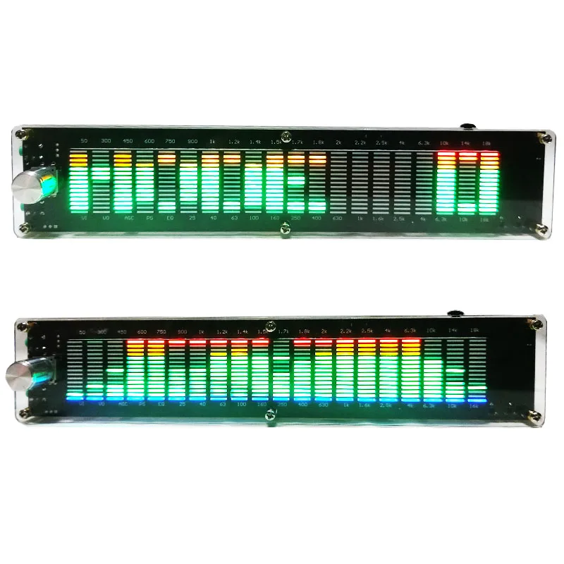 DSP التعادل EQ بيك اب إيقاع الموسيقى الطيف LED مؤشر مستوى الصوت مكبر للصوت VU متر للسيارة ضوء جو مصابيح