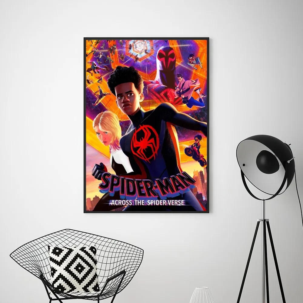 MINISO Spider Hero man Across Verse Poster Prints Wall Pictures Living Room Home Decoration