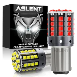Bombilla de luz de freno de marcha atrás, señal de giro, 2x1157 BAY15D P21/5W 1156 BA15S P21W BAU15S PY21W LED Canbus 3030 44SMD 7440 7443 W21W T20