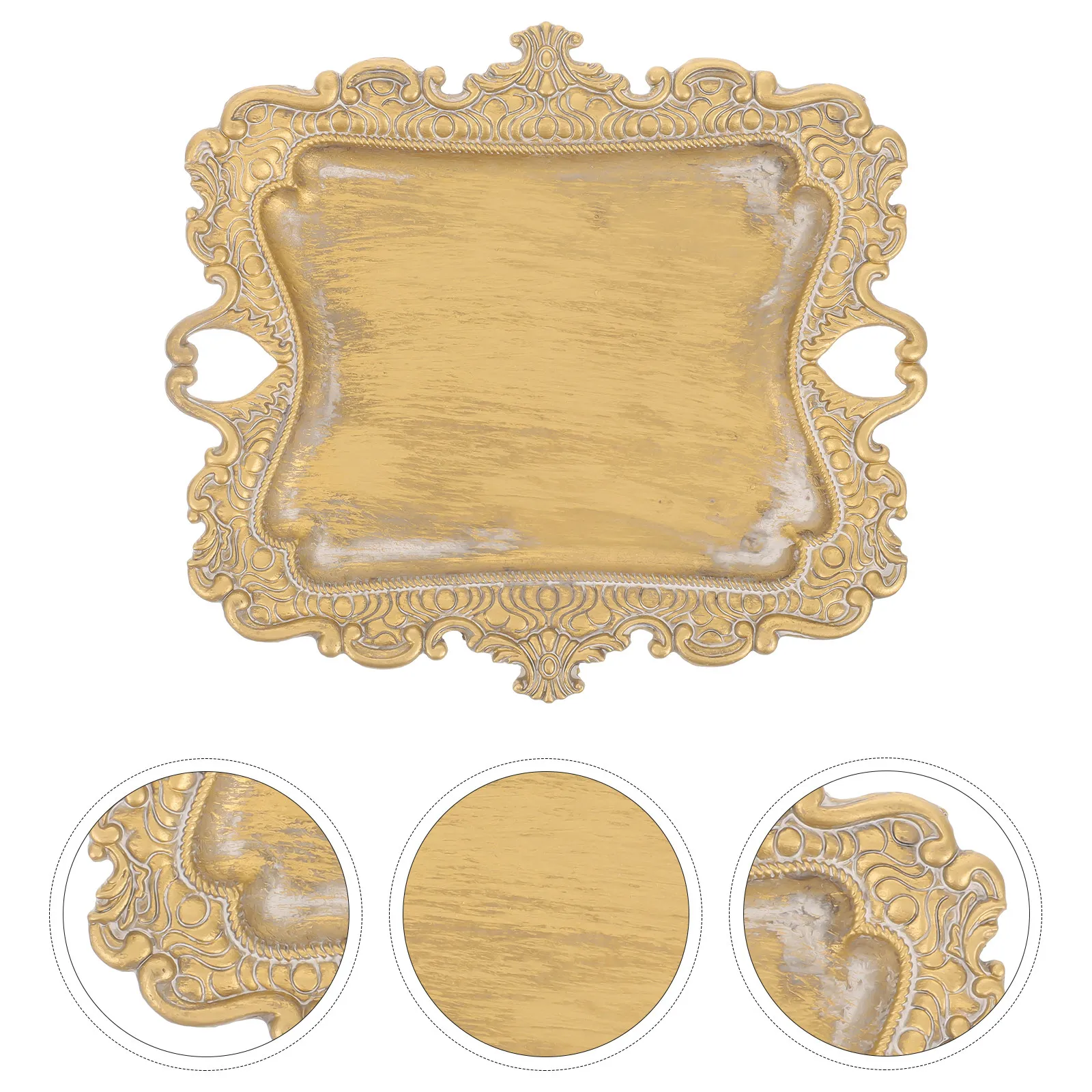 1pcs Vintage Metal Jewelry Tray Retro Style Trinket Organizer Storage Holder For Earrings Bracelets Rings Key Dish Decorative