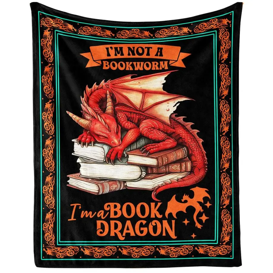 

Одеяло Мягкое фланелевое одеяло с драконом для всех теплых одеял для подростков, взрослых, женщин, мужчин 70x50