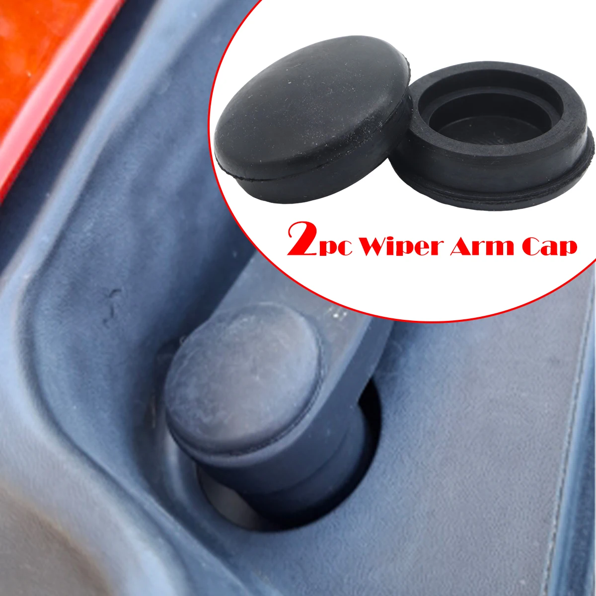

2Pcs Front Wiper Arm Nut Cap For Mazda Bongo Nissan Vanette Chrysler Sebring Windshield Window Blade Rocker Bolt Rubber Cover