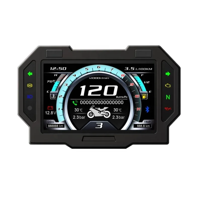 7 Inch TFT Display Motorcycle Meter LCD Digital Speedometer For Motorcycle Cyclone Motorcycle RX3S