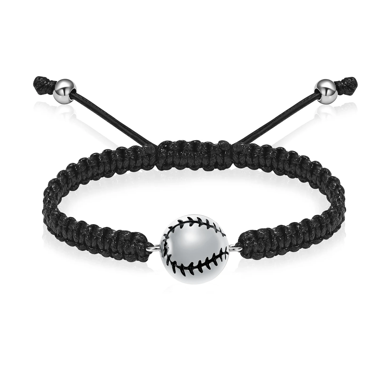 Baseball Cremation Bracelet Chain Urn Jewelry Memorial Ashes Leather Bracelet for Remembrance
