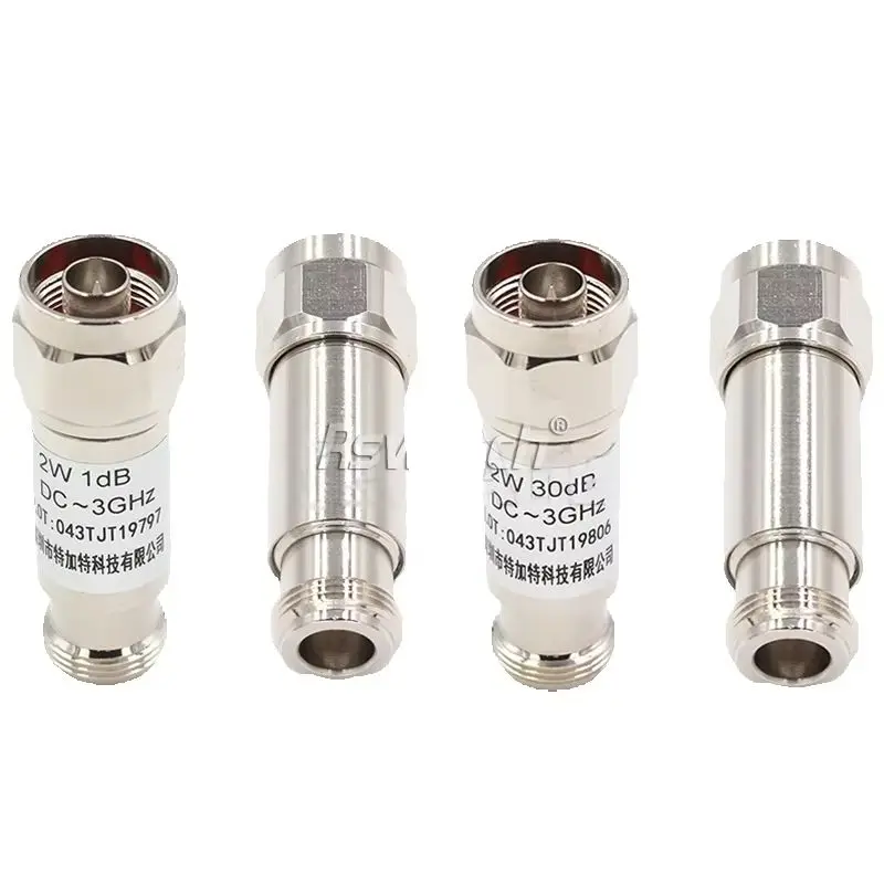 2W N Type N-JK RF Coaxial Attenuator 1-30DB Male to Female Nickel Plated Adapter Attenuator