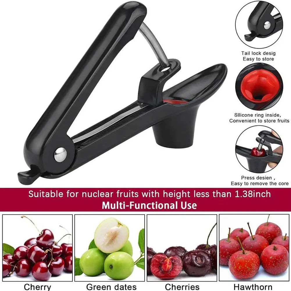 5 Inh New Cherry Fruit Kitchen Pitter Remover Olive Pit Tools Tool Gadge Pitter Corer Fruit Vegetable And Cherry Seed Remov T4o9