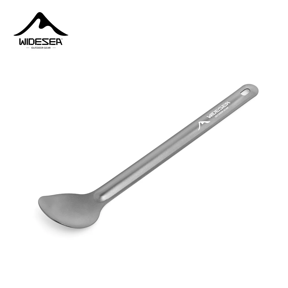 WIDESEA Aluminum Camping Spoon Long Handle Tableware 20G Light Weight Portable Outdoor Gears