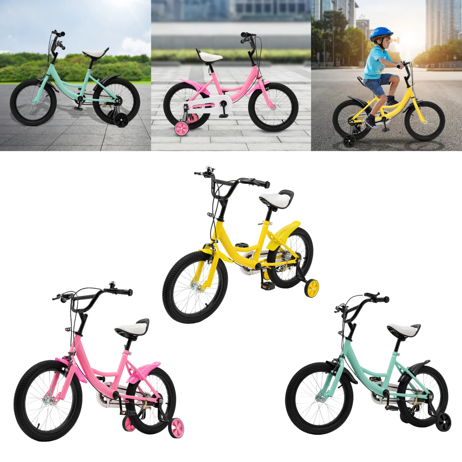 16-Inch Children's Bike Carbon Steel Frame Bicycle 16