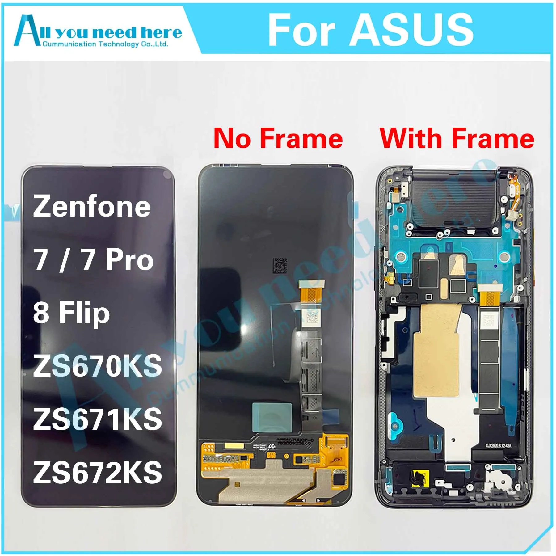 

100% тест для Asus Zenfone 7 Pro/ Zenfone 8 Flip ZS670KS ZS671KS ZS672KS ЖК-дисплей с цифровым преобразователем сенсорного экрана в сборе